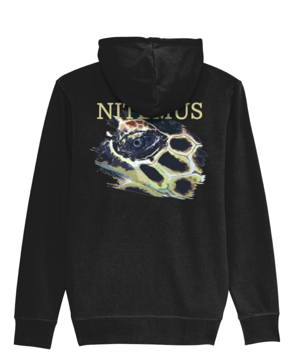 NITEMUS – Man – Zipped Hoodie – Hawksbill Sea Turtle – Black - from size XS to size 3XL