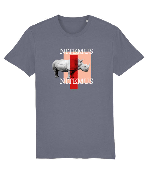 NITEMUS - Unisex - Vintage T-shirt - White Rhino - G. Dyed Lava Grey - from size XS to size 2XL