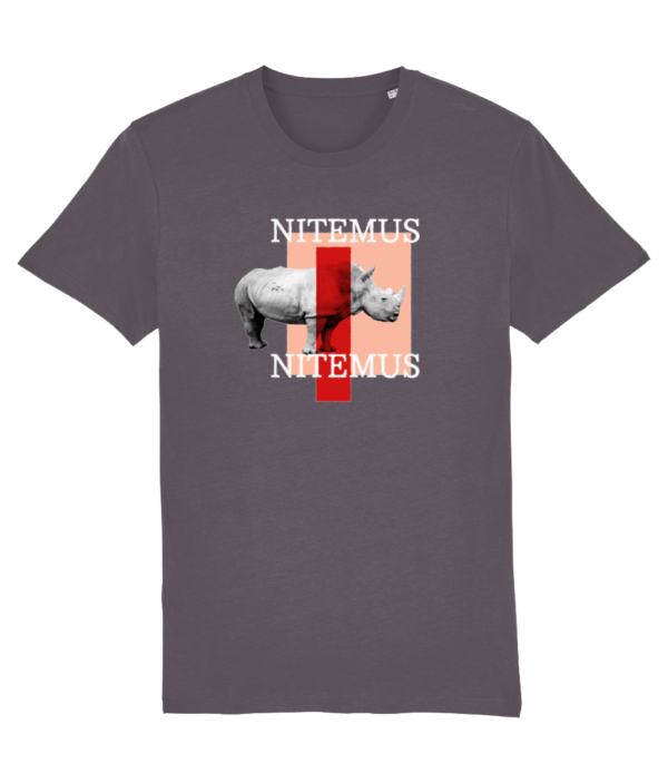 NITEMUS - Unisex - Vintage T-shirt - White Rhino - G. Dyed Mid Anthracite - from size XS to size 2XL